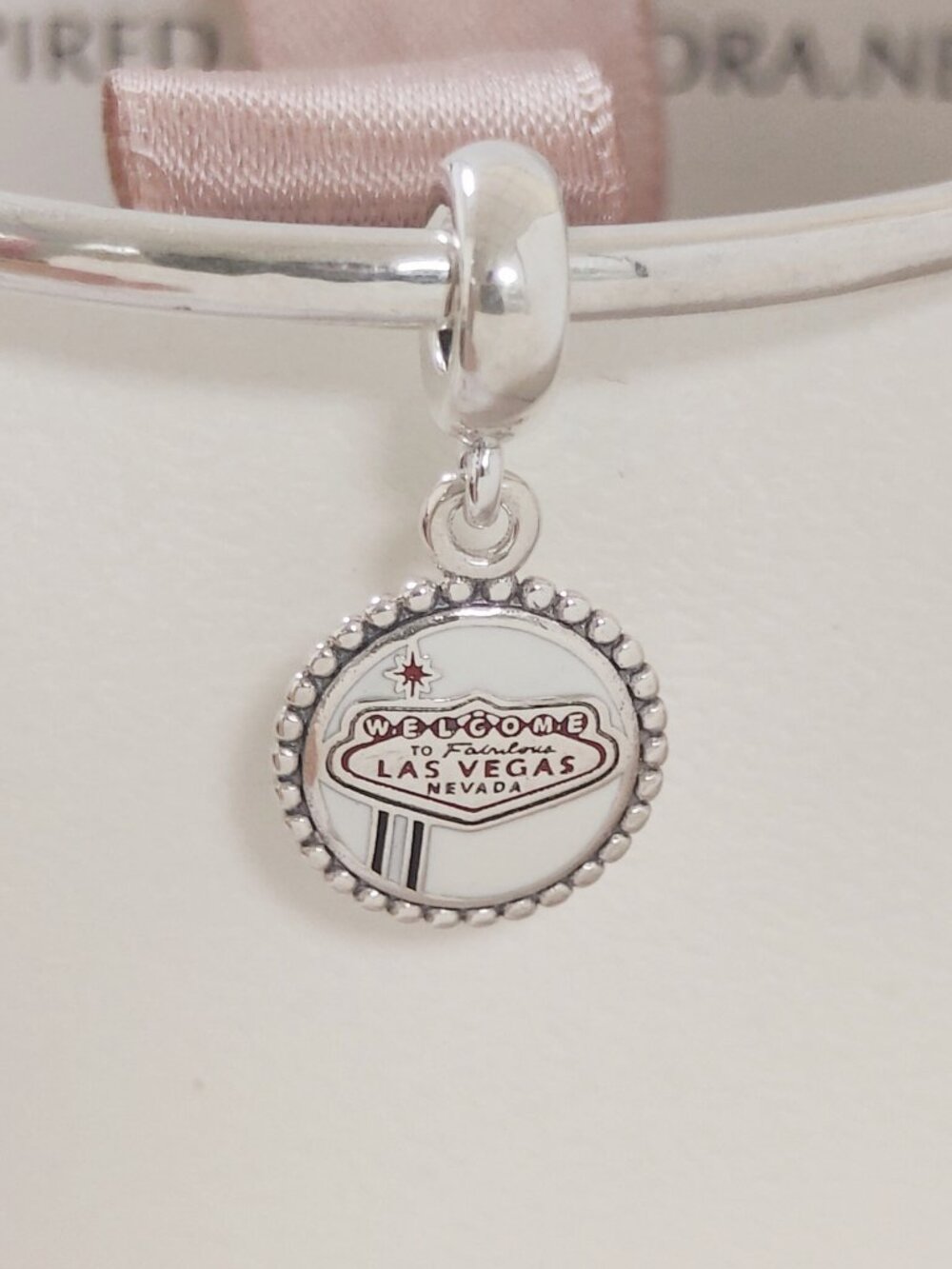 Pandora Famous Welcome To Las Vegas Nevada Sign Exclusive Dangle Charm S925 ALE